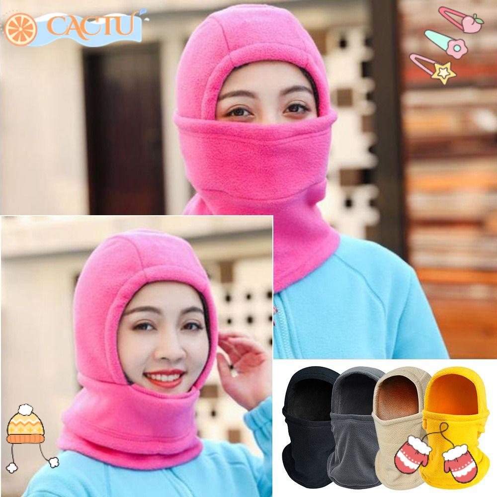 CACTU Mũ Lông Cừu Che Cổ Giữ Ấm Đa Năng Thời Trang Mùa Đông