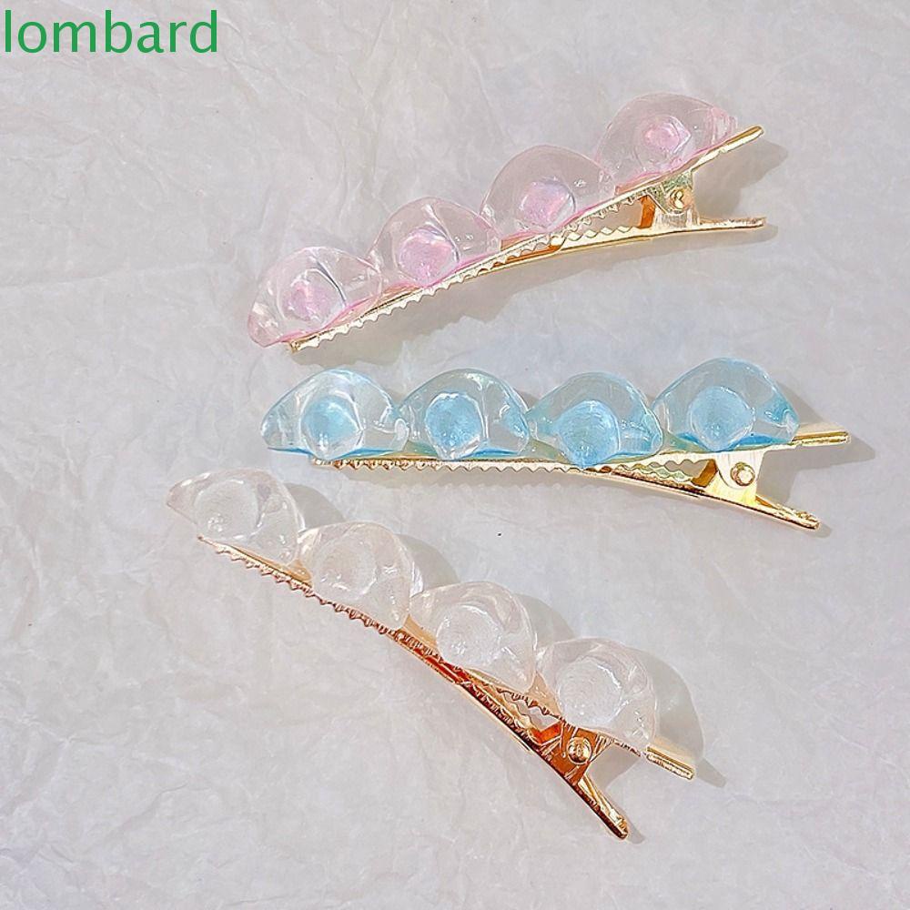 LOMBARD Kẹp Tóc Nữ Hình Ngôi Sao / Hình Học Màu Gradient Phong Cách Retro