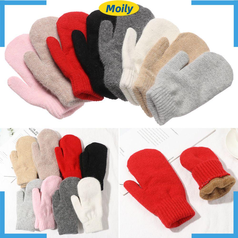 MOILYVN Găng Tay Lông Thỏ Mềm Mại Cho Nữ