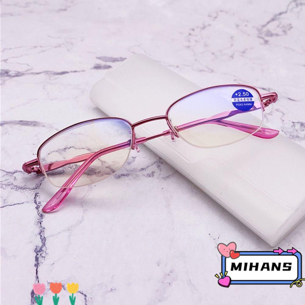 MIH Kính Đọc Sách Nửa Gọng Cổ Điển Chống Ánh Sáng Xanh Thời Trang