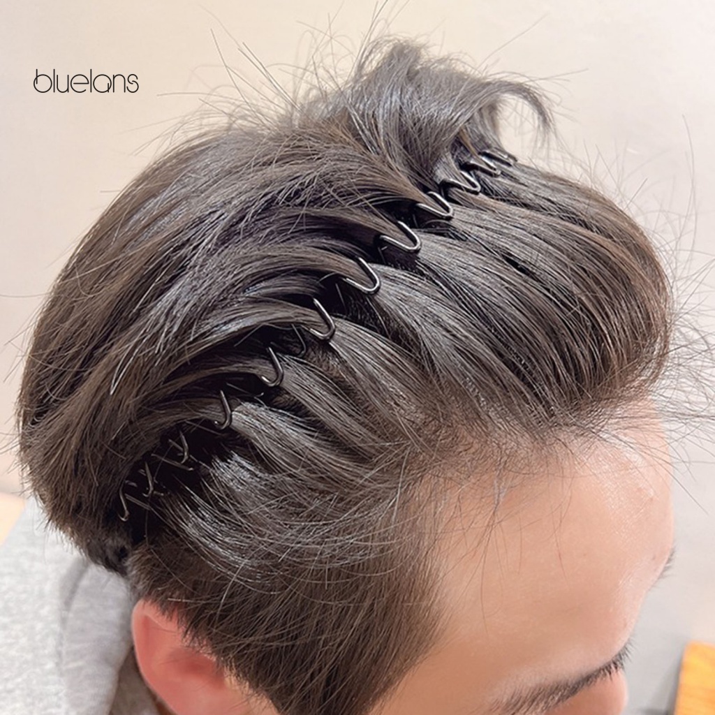 Bluelans Băng Đô Cài Tóc Thể Thao Màu Trơn Co Giãn Lượn Sóng Chống Trượt Linh Hoạt Dành Cho Nam Nữ