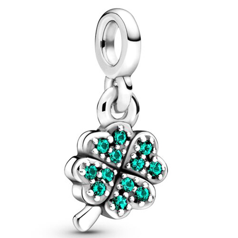 Hạt Charm Màu Xanh Lá / Bạc Phong Cách Vintage Phù Hợp Làm Trang Sức Cho Nữ