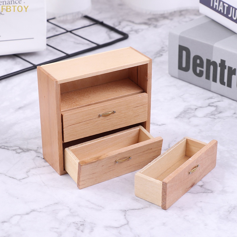 Tủ Nội Thất Phòng Khách 4 Đoạn Tỉ Lệ 1 / 12 Trang Trí Nhà Búp Bê