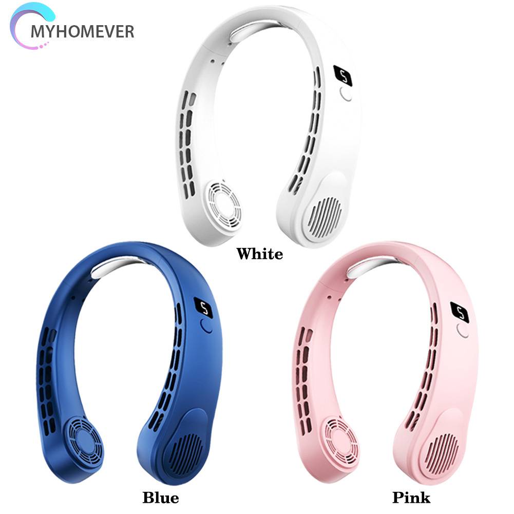 Quạt Làm Mát Đeo Cổ Nhanh Chóng Màn Hình Kỹ Thuật Số Di Động Cho Nam Và Nữ