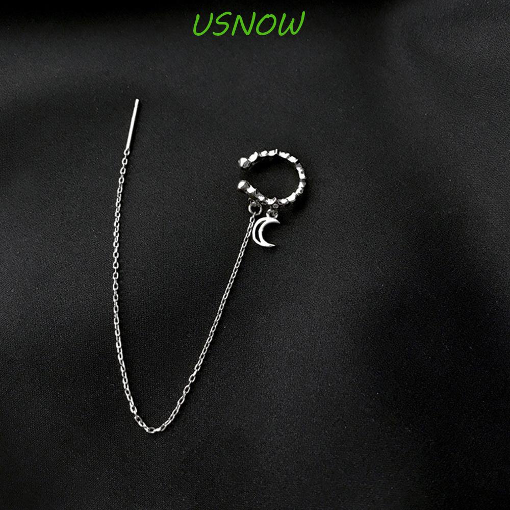 USNOW Bông Tai Dáng Dài Hình Ngôi Sao / Mặt Trăng Thời Trang Cho Nữ