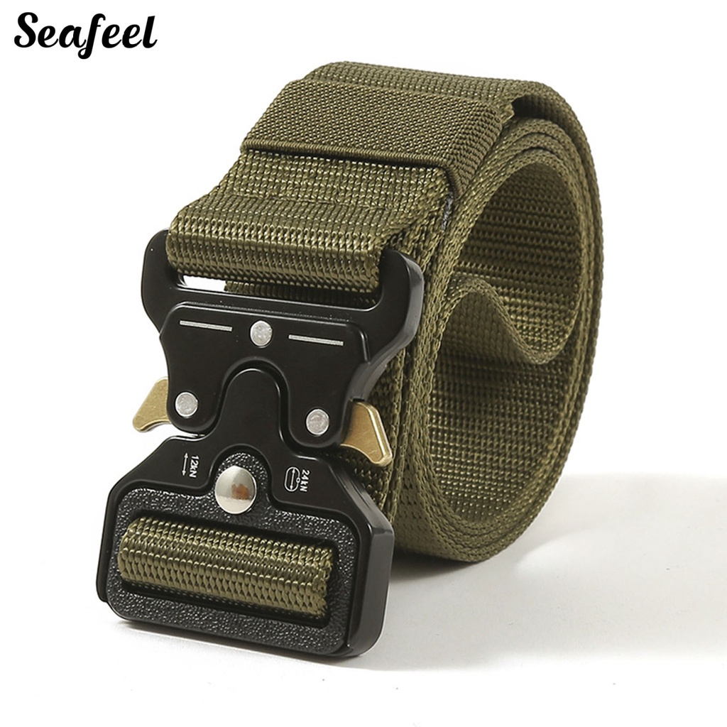 Thắt Lưng Sinh Tồn Màu Trơn Tháo Lắp Nhanh Có Khóa Điều Chỉnh Được Chuyên Nghiệp Không Cần Dùng Ngoài Trời Cho Nam