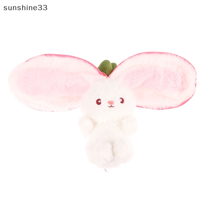 1 Thỏ Nhồi Bông Ẩn Trong Túi Dâu Tây / Cà Rốt Dễ Thương