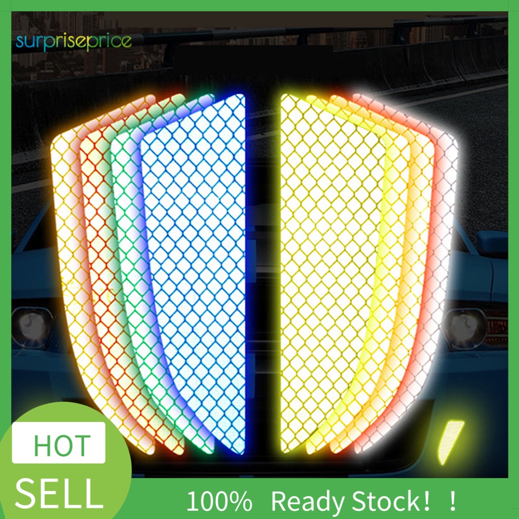 Bộ 2 Miếng Dán Phản Quang Tự Dính Chống Va Chạm Chống Thấm Nước Trang Trí Xe Hơi