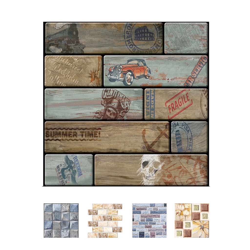 Miếng Dán PVC Họa Tiết Đá Hoa Cương Chống Trầy Xước Cho Nhà Hàng DIY