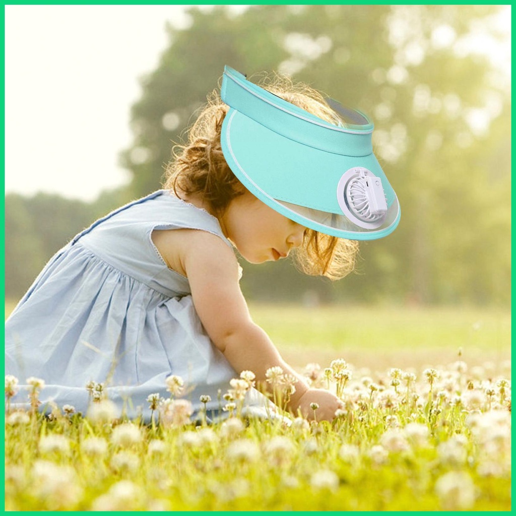 Mũ Lưỡi Trai Có Quạt Làm Mát Mùa Hè Có Thể Sạc Lại Bằng Cổng USB Nhiều Màu Cho Nữ jiwvn Jwvn