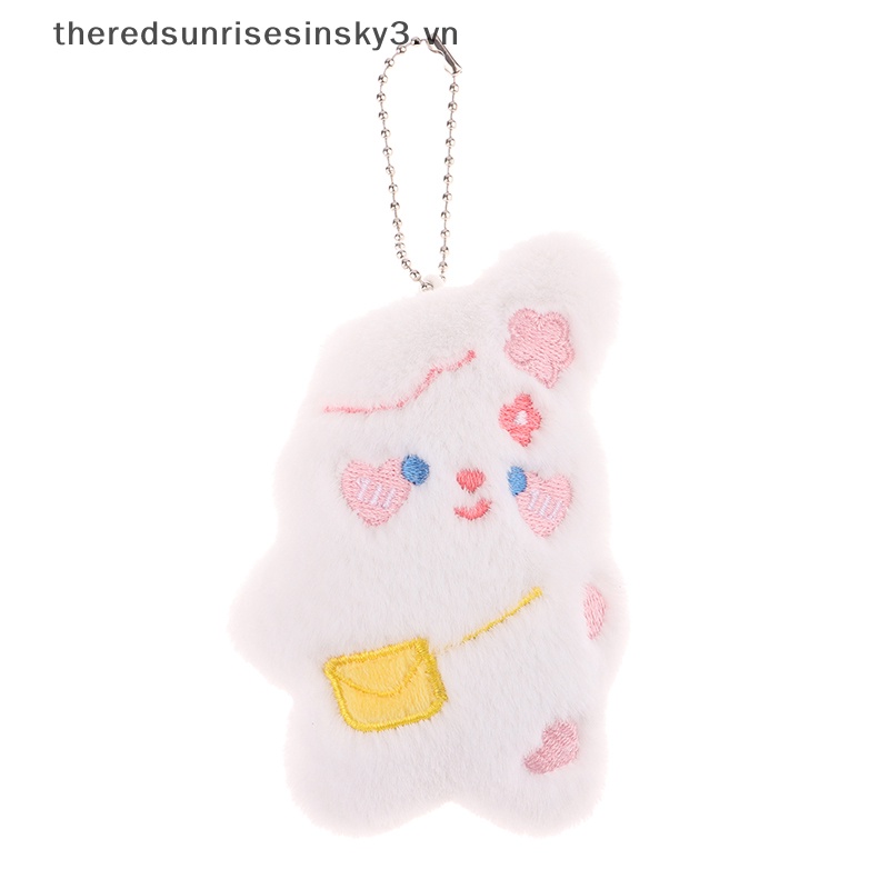 Móc Khóa Hình Thỏ Nhồi Bông Mềm Mại Đáng Yêu