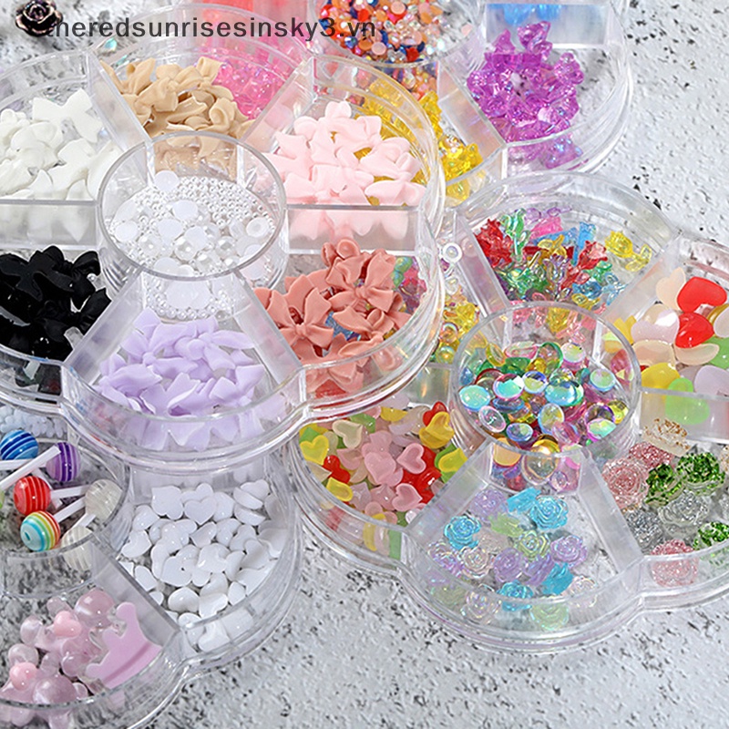 Hộp Hạt Ngọc Trai / Kim Cương Giả 3D Thời Trang Chuyên Dụng Trang Trí Móng Tay DIY