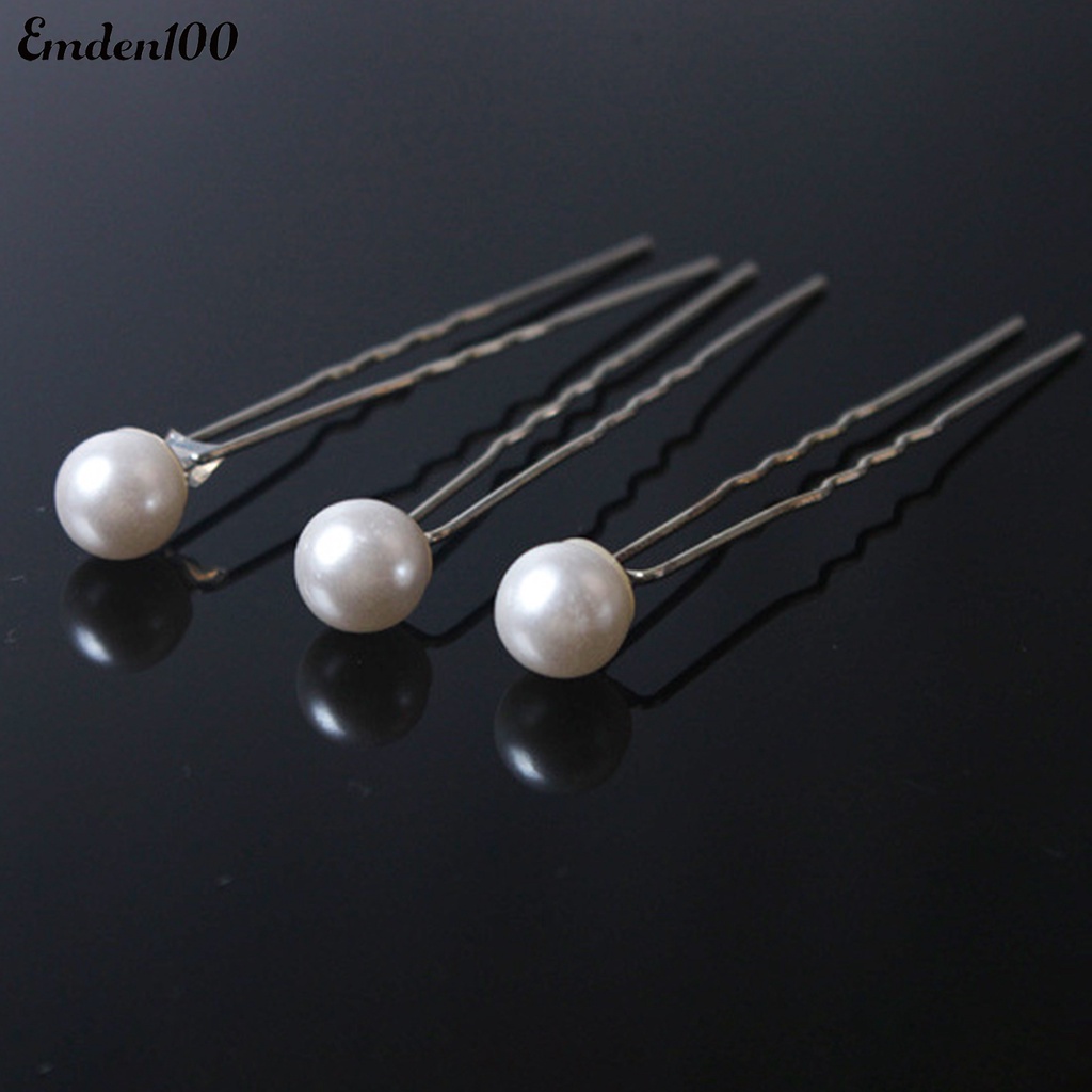 Set 20 Kẹp Tóc Đính Ngọc Trai Giả Thời Trang Cho Nữ