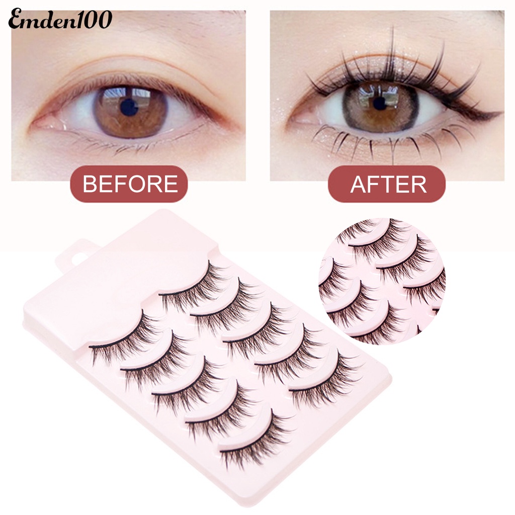 Bộ 5 Cặp Lông Mi Giả 7 Phong Cách Tự Nhiên Không Gây Kích Ứng