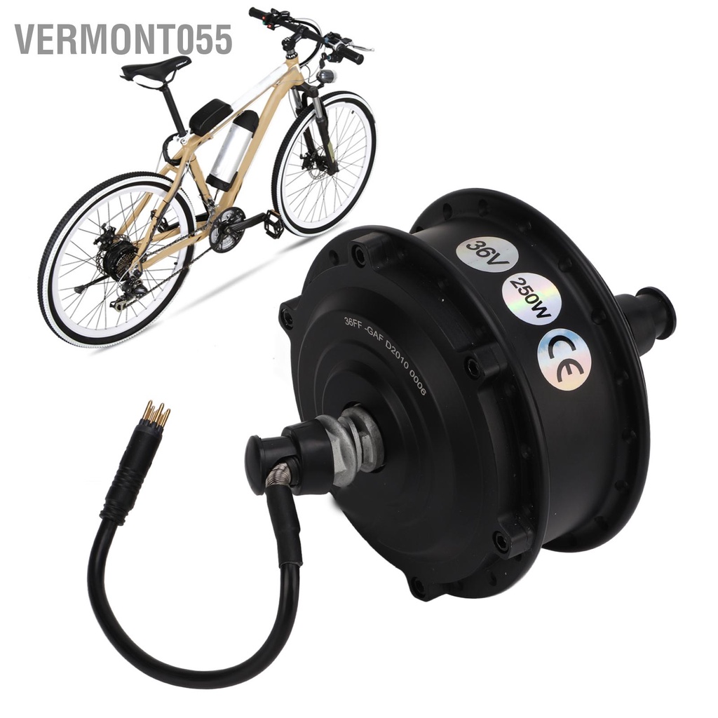 Vermont055 Động cơ truyền động phía trước xe đạp điện 36V 250W Khả năng chịu lực mạnh trung tâm bánh răng không chổi than