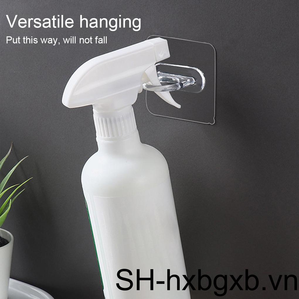 Set 12 / 24 Móc Treo Chai Nước Đa Năng Trong Suốt Tự Dính Gắn Tường Nhà Tắm / Toilet