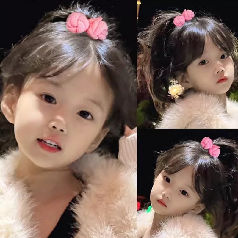 Dây Buộc Tóc Da Màu Hồng Xinh Xắn Cho Bé Gái