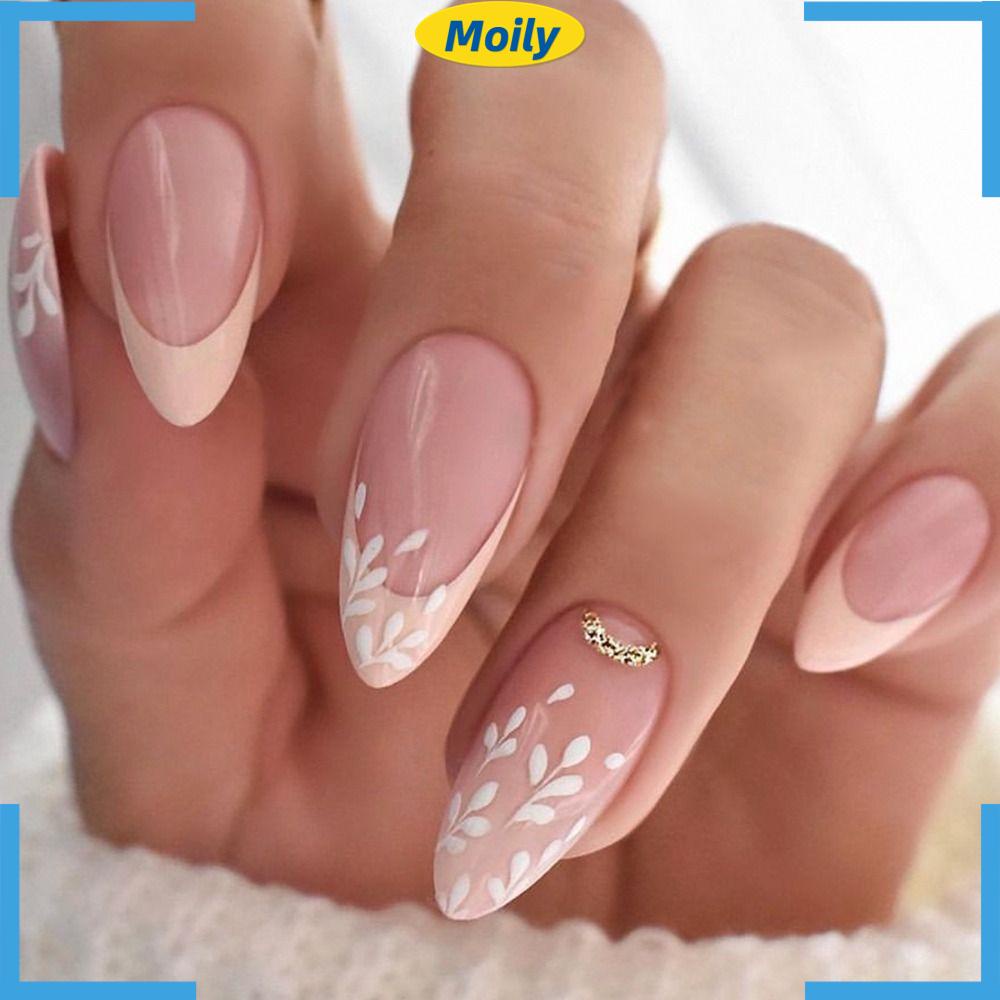 MOILYVN Móng Tay Giả Dạng Nhấn Trang Trí Nghệ Thuật