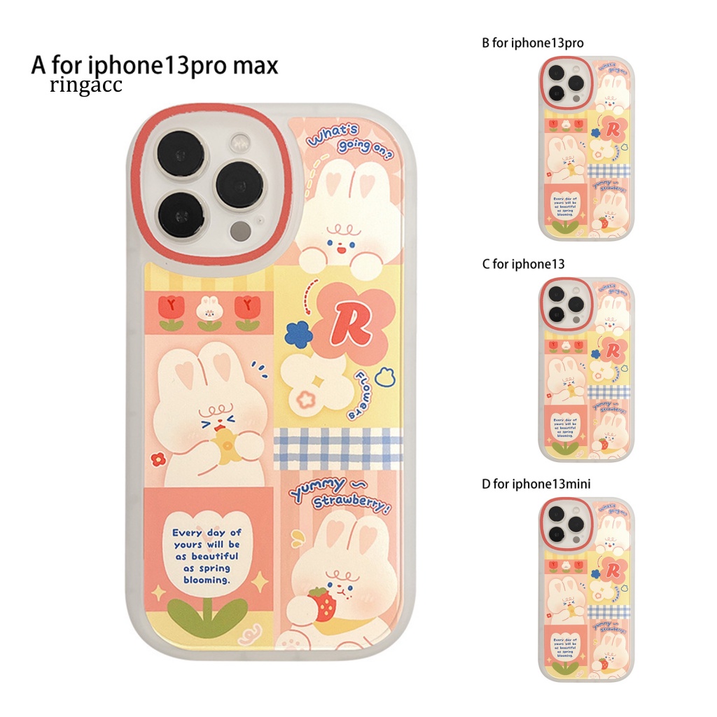 Ốp Điện Thoại Chống Bụi Nhẹ In Hình Thỏ Hoạt Hình Dễ Thương Cho iPhone 13 / Mini / Pro / Pro Max