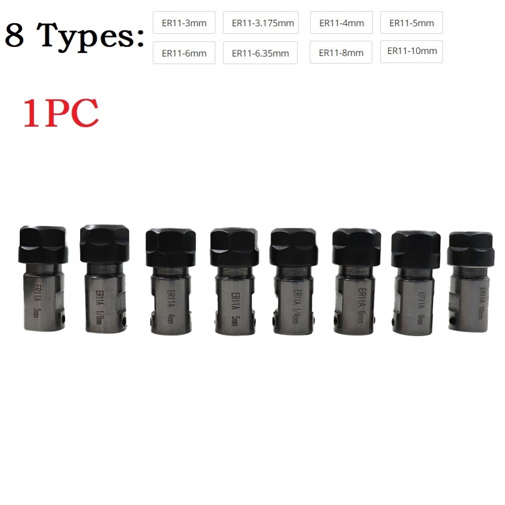 Ống Kẹp Bằng Thép ER11-1 / 4 ER11-1 / 8 ER11-10mm ER11-3mm ER11-4mm ER11-6mm