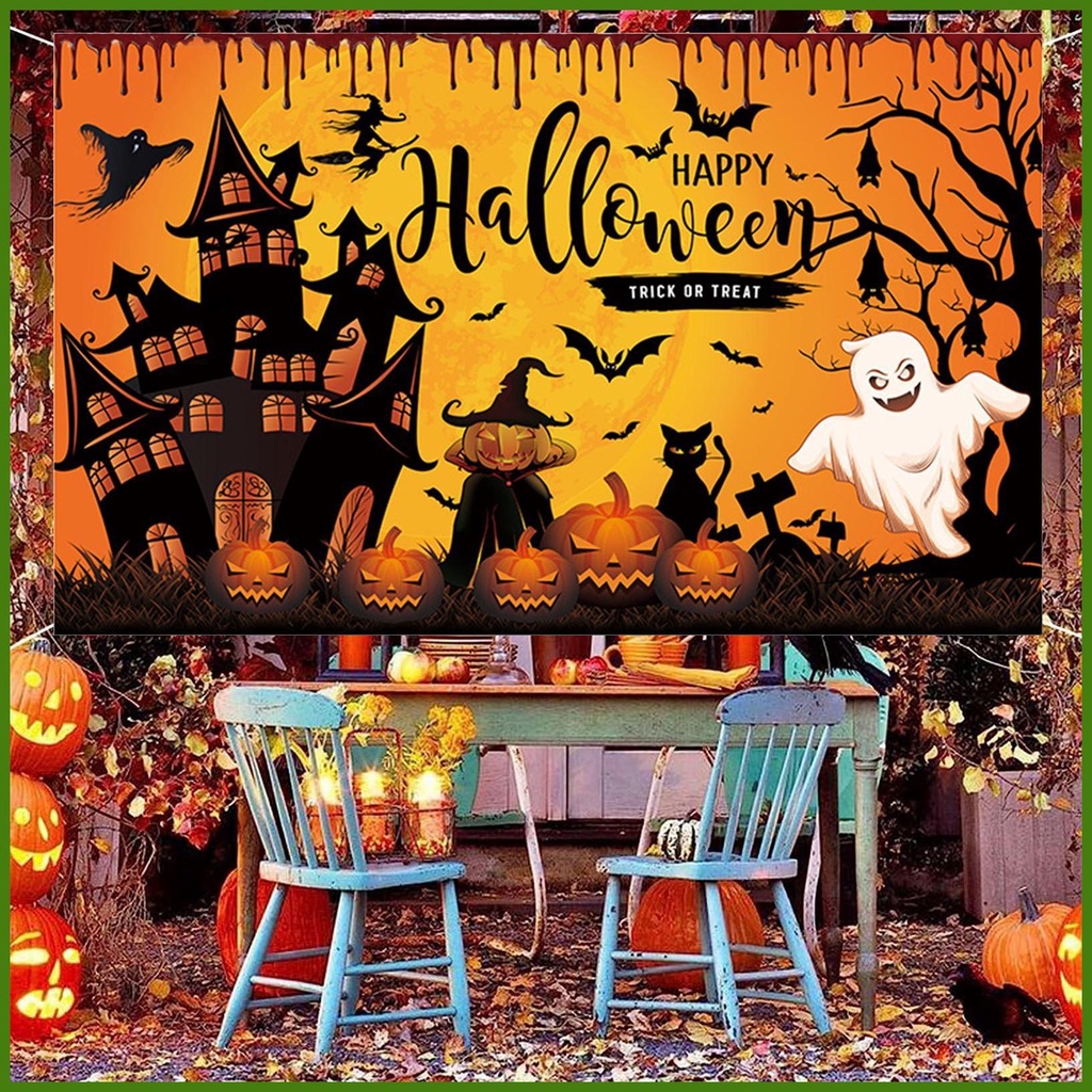 Phông Nền Halloween Hình Ma Quái 5.9x3.6ft