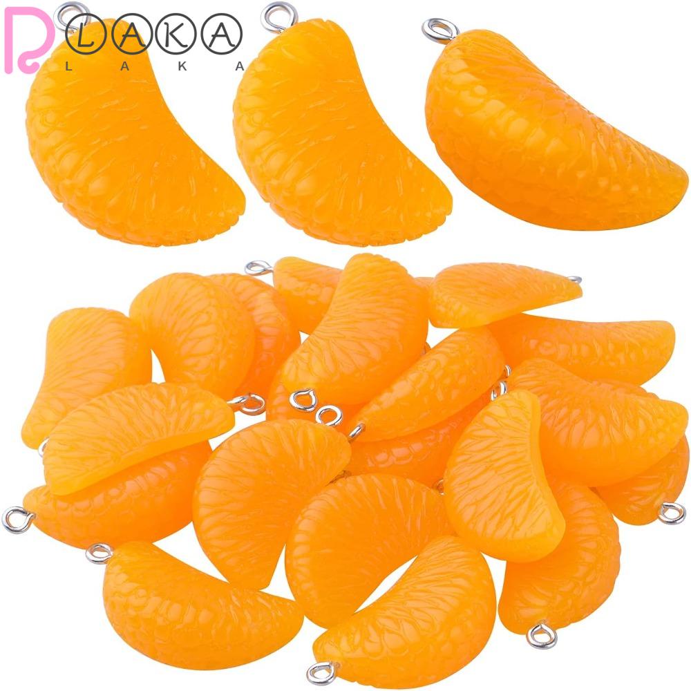 LAKAMIER Mặt Dây Chuyền Hình Trái Cam Bằng Sắt Resin Độc Đáo