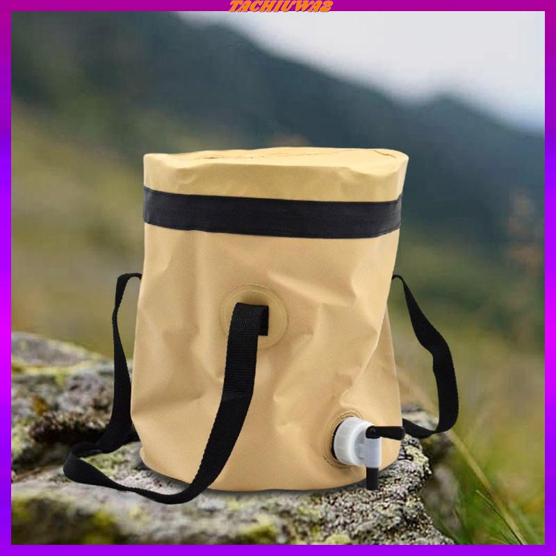 Xô Đựng Nước Có Tay Cầm Và Nắp Đậy Có Thể Gấp Gọn Tiện Dụng Mang Theo Du Lịch Cắm Trại