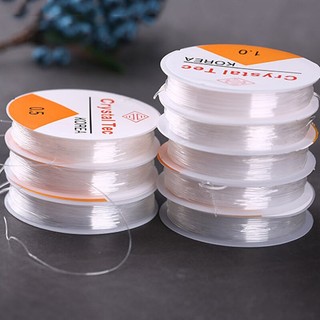 Cuộn dây cước thun trong co giãn, dây gân xỏ vòng hạt handmade (size 0.8 - 1.0mm)