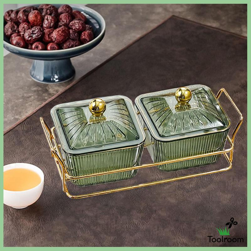 Khay Phục Vụ Thức Ăn Tráng Miệng / Bánh Cupcake Chia Ngăn Kèm Giá Đỡ Trang Trí Thanh Lịch