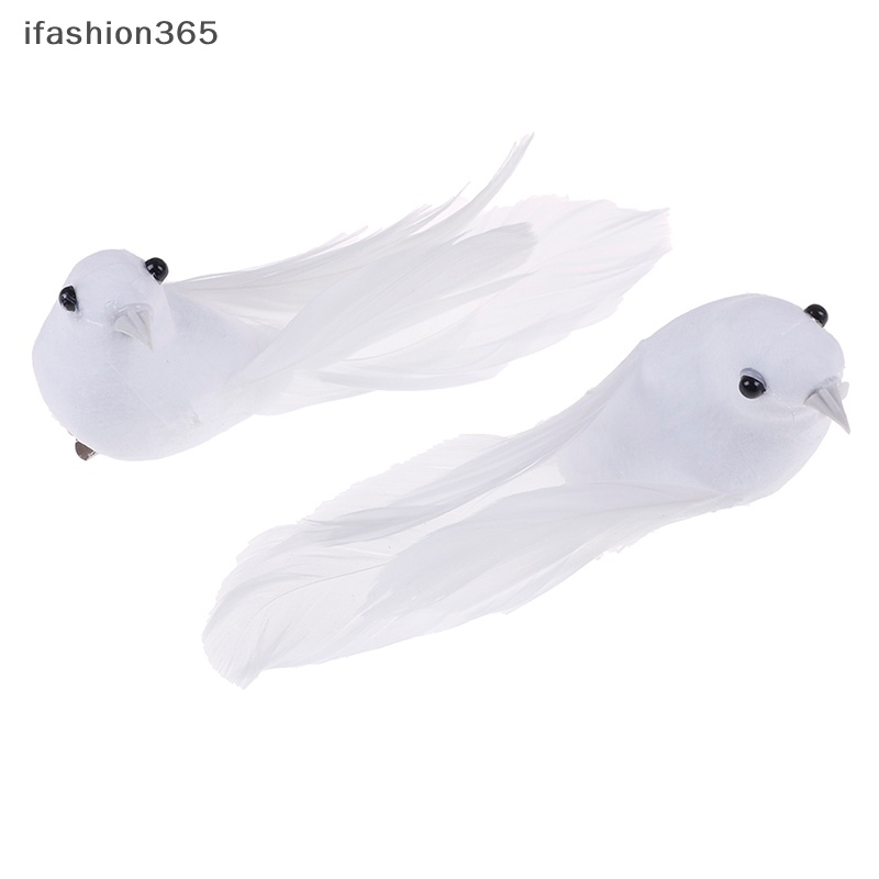 Set 2 Chú Chim Nhân Tạo Gắn Lông Vũ Trang Trí Thời Trang ifashion365