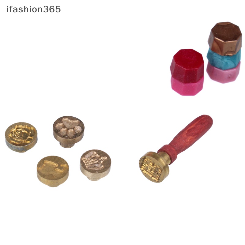 1 Set Dụng Cụ Đóng Dấu Sáp Niêm Phong Cho Nhà Búp Bê 1: 12