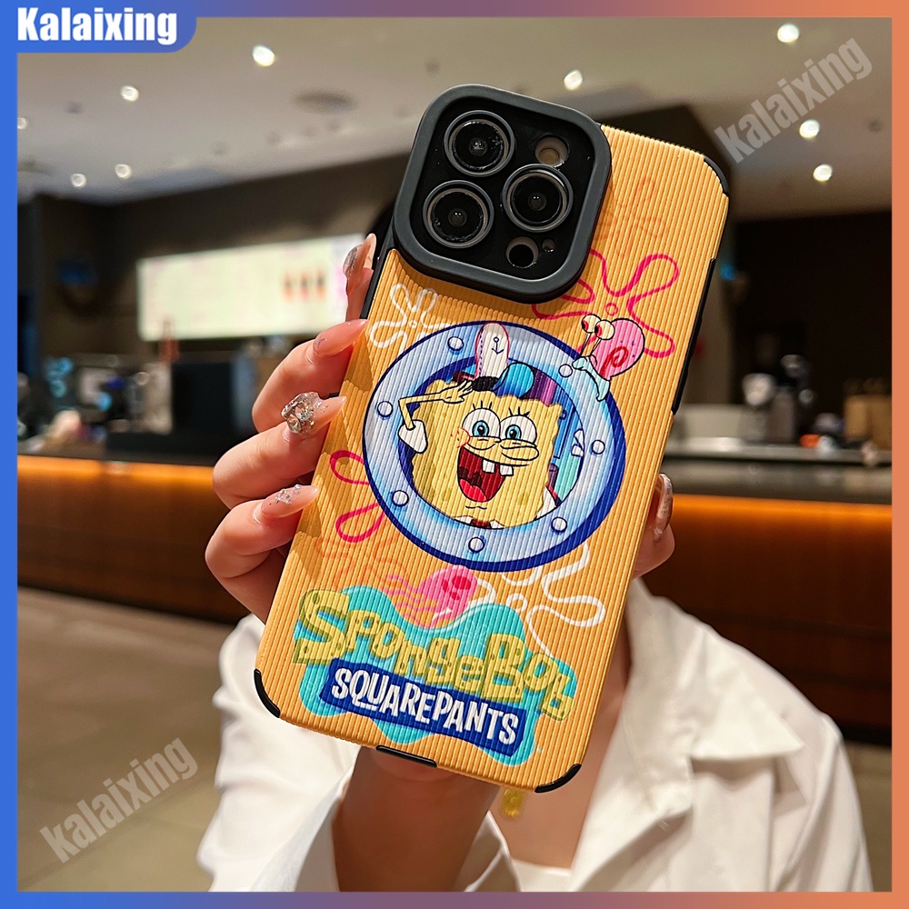 Ốp Điện Thoại Da Mềm In Hình SpongeBob Cho iPhone 14 Plus 13 Pro Max 12 Pro Max 11 Xs Max XR 7 8 Plus