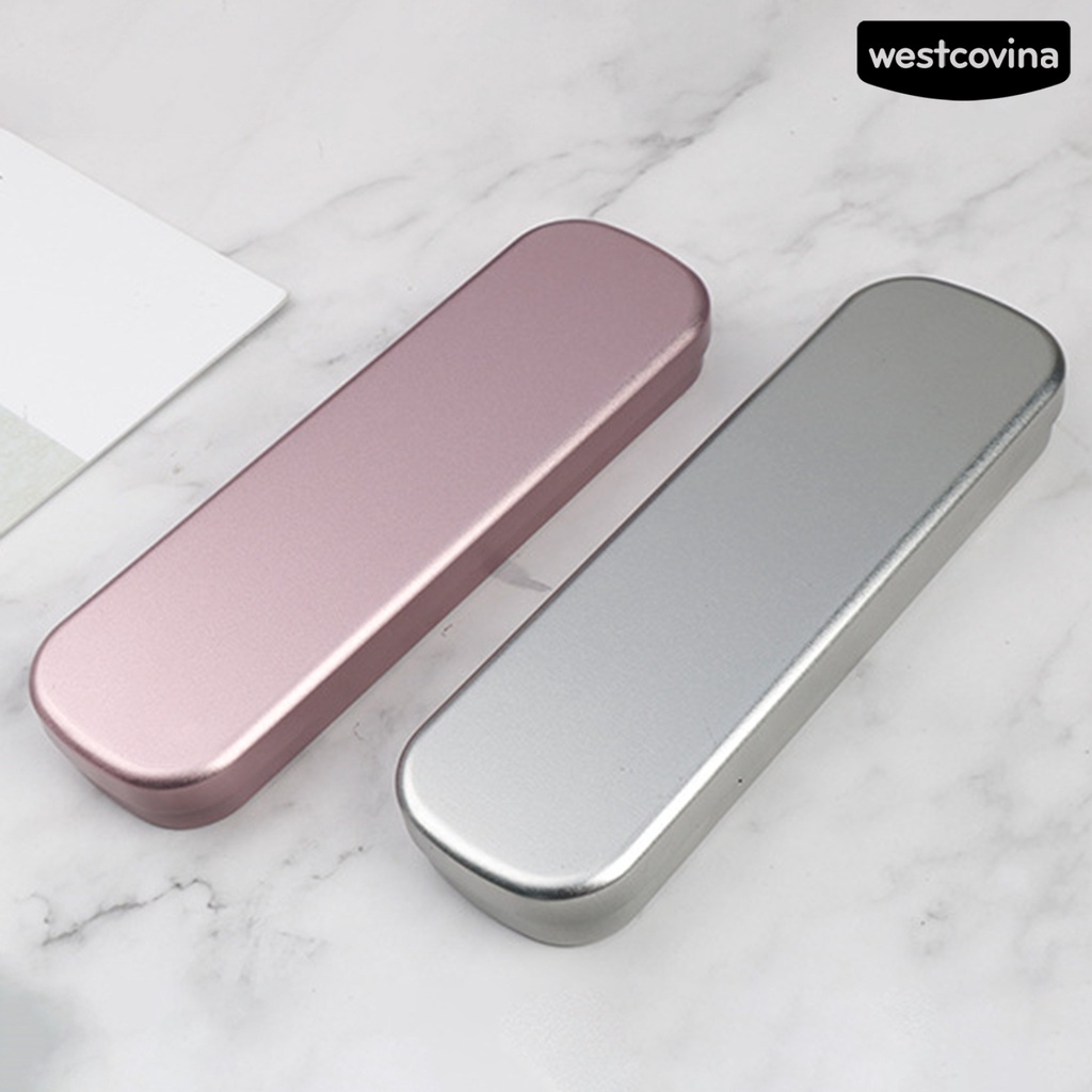 [WSTN]✎Hộp Đựng Cọ Trang Điểm Bằng Kim Loại Gọn Nhẹ