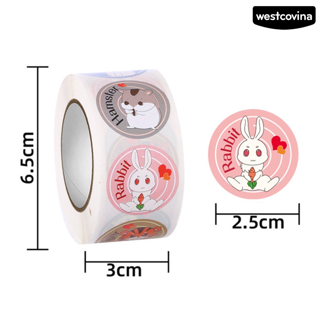 [WSTN] [WSTN]✎1 Cuộn Sticker Dán Mắt Bắt Động Vật Hoạt Hình Dễ Thương Chống Nước Không Cặn Tinh Tế Tuyệt Vời DIY