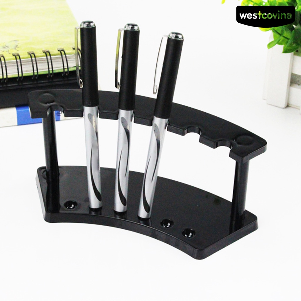 [WSTN]✎Giá Đỡ Bút / Cọ Trang Điểm 6 Vị Trí Trong Suốt Đa Năng Ổn Định