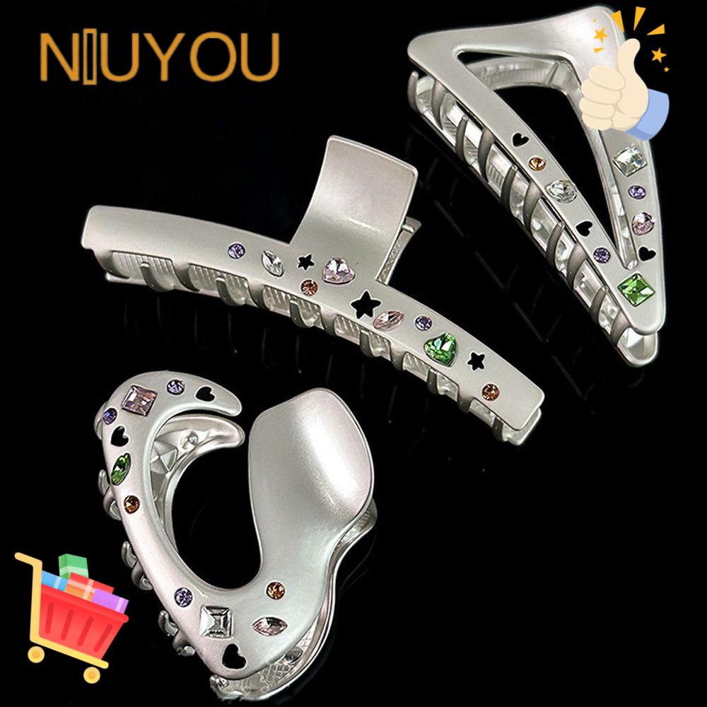 Kẹp Tóc Cá Mập Lớn Bằng Kim Loại Nhám Nhiều Màu Sắc Ngôi Sao Mới Cho Nữ