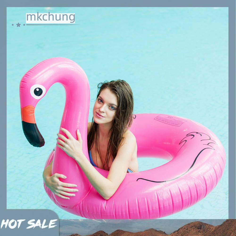 Phao Bơi Hình Tròn Bằng PVC Mềm Mại Hình Chú Chim Màu Hồng Có Thể Tái Sử Dụng Cho Bữ
