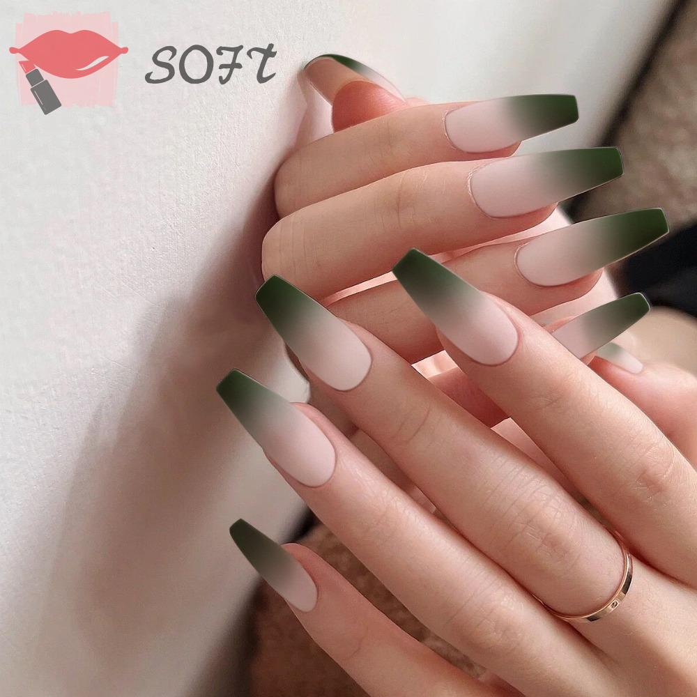 SOFTNESS Móng Tay Giả Có Thể Tháo Rời Thời Trang Cho Nữ