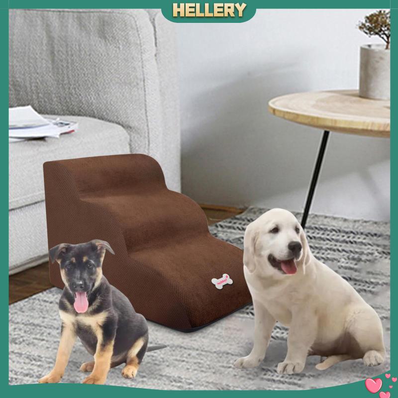 Bậc Thang Leo 3 Bậc Mềm Mại Chống Trượt Có Thể Tháo Rời Cho Thú Cưng