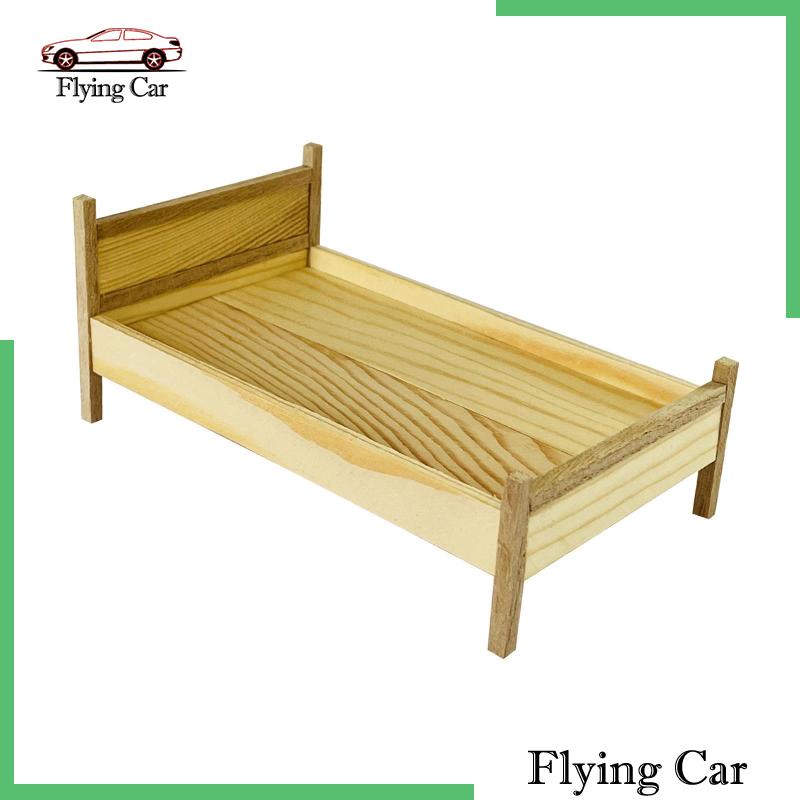 Mô Hình Giường Ngủ Mini Tỉ Lệ 1 / 12 Trang Trí Nhà Búp Bê