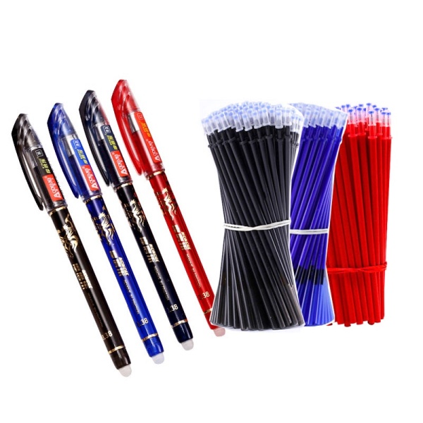 Set 33 Bút Bi Ngòi 0.5Mm Có Thể Xóa Được Màu Đen / Xanh / Đỏ