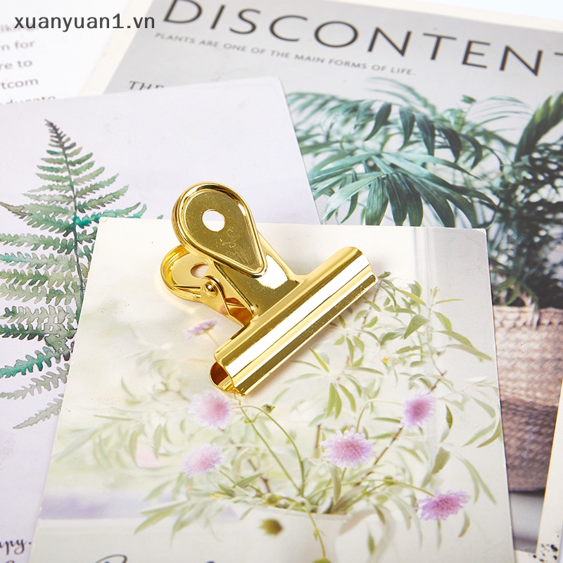 Kẹp Tài Liệu Giấy Tờ Bằng Kim Loại Nhiều Màu Kiểu Vintage Chất Lượng Cao