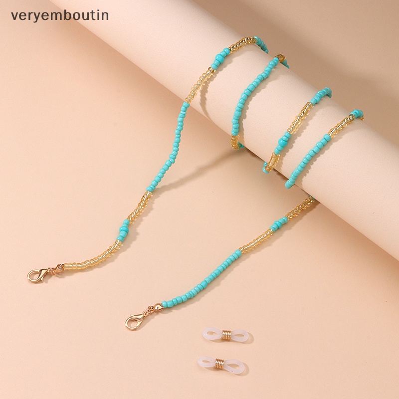 Dây Đeo Mắt Kính Đính Hạt Nhiều Màu Chống Trượt Cho Nữ