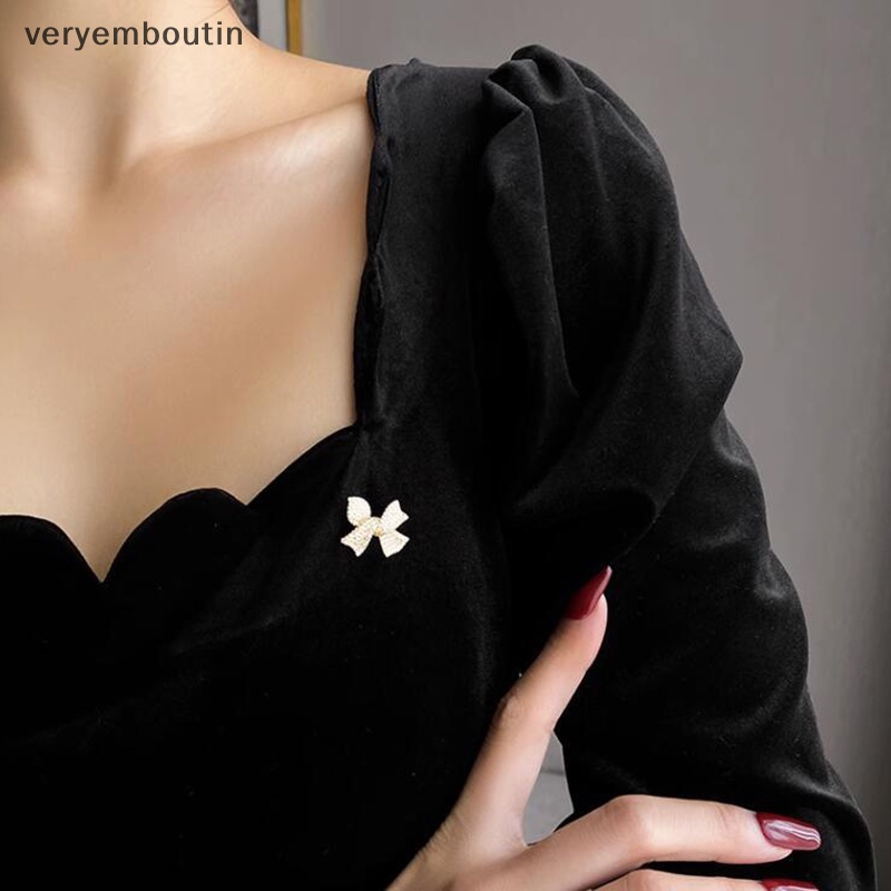 Ghim Cài Áo Hình Nơ Đính Đá Chống Ánh Sáng Thời Trang Cho Nữ