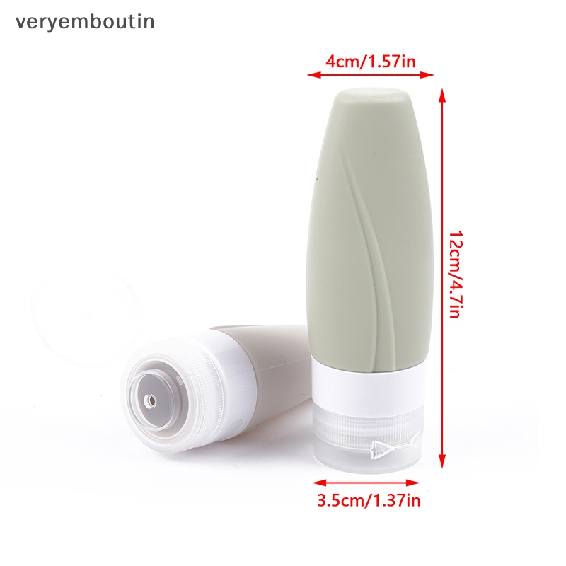 Bộ Chai Silicone Đựng Dầu Gội / Sữa Tắm Hình Nón 60ml Tiện Dụng Khi Đi Du Lịch