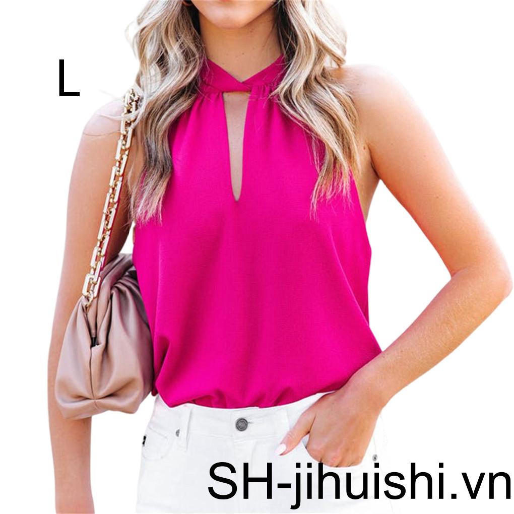 Áo Sơ Mi Sát Nách Dáng Rộng Thoáng Khí Thời Trang Mùa Hè Xinh Xắn Cho Nữ