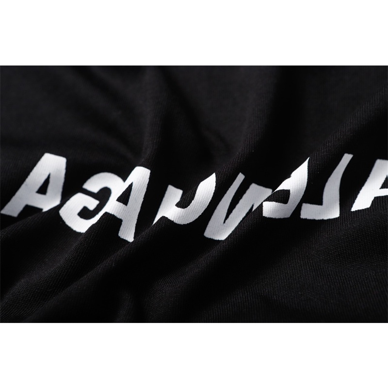 Ba8-mới Vải Sợi Đôi In Chữ Cái Biến Hình 380g Áo Thun Tay Ngắn In Hoạt Hình Thân Thiện Với Môi Trường Cho Cả Nam Và Nữ