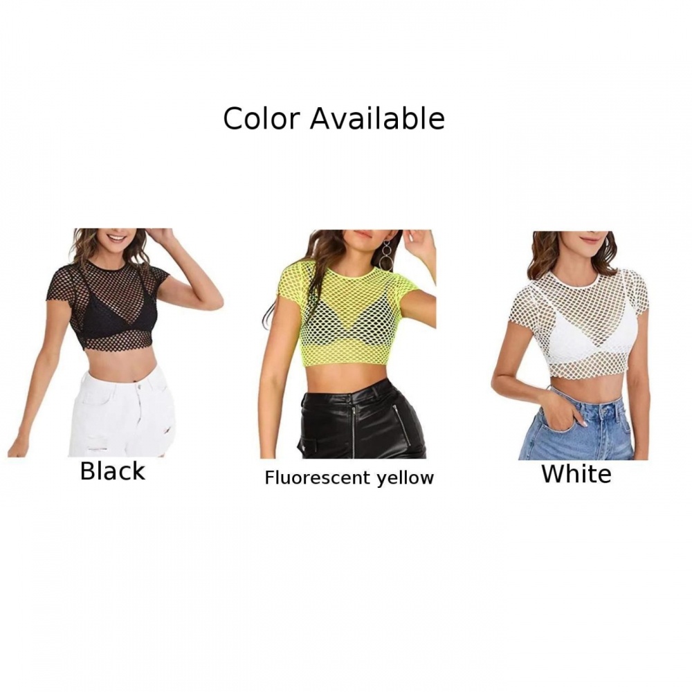 Áo Lưới Croptop Xuyên Thấu Nhiều Kích Cỡ Thời Trang Cho Nữ