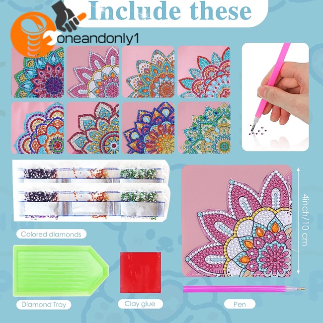 Thẻ Đánh Dấu Trang Sách 5D DIY Hình Tam Giác Họa Tiết Tranh Đính Đá Dành Cho Bạn Nữ