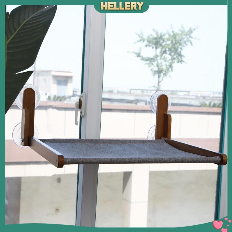 Võng Khung Gỗ Treo Cửa Sổ Gấp Gọn Tiện Lợi Dành Cho Mèo Cưng